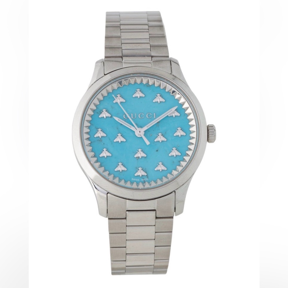 Gucci G-Timeless Turquoise & Bee Watch unisex 32mm